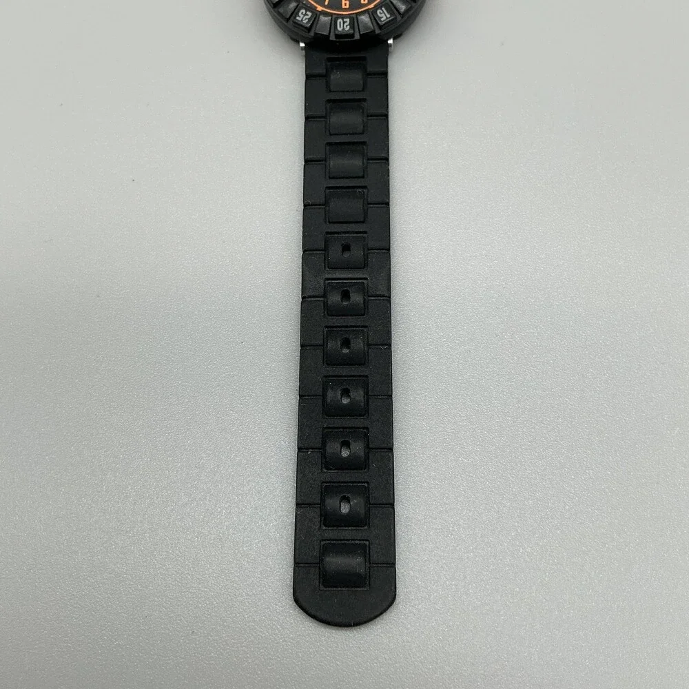 Flik Flak ID43 Boys Watch 34mm Black Orange Dial Rubber Swiss New Battery